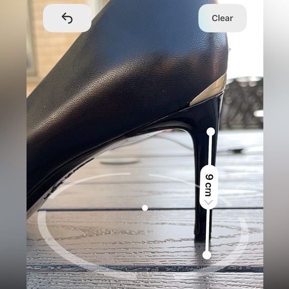 Calvin Klein Black Leather Heels - Size 8 - Picture 6 of 8